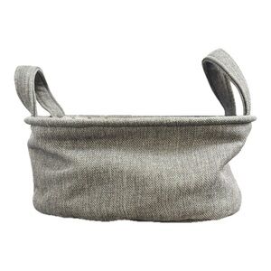 TM Designs Gray Fabric Wire-Rimmed Basket